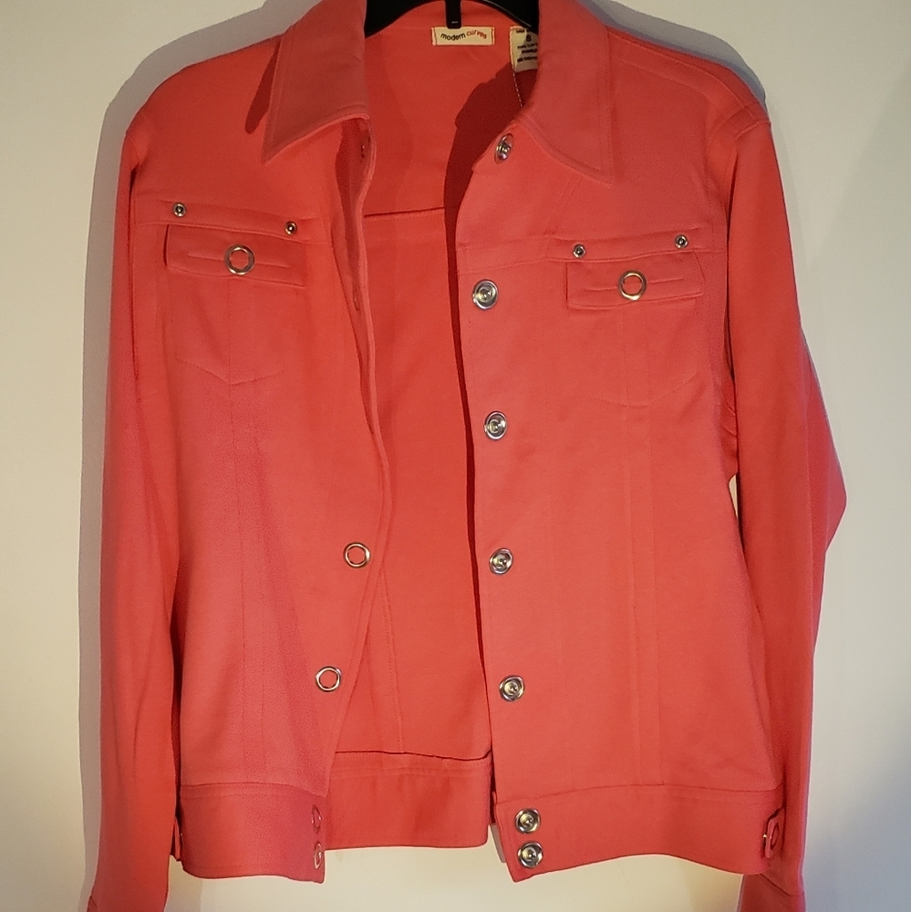 Modern Curves Coral Pink Women's Jacket
